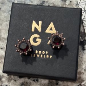 Garnet vermeil nickel- free sterling silver with garnet precious stone